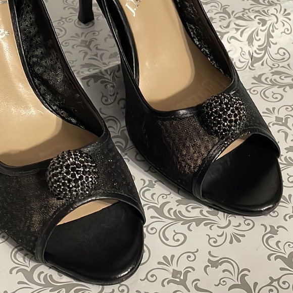 J.Renne, semi sheer material, heels. - Picture 4 of 14